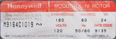 NEW HONEYWELL M9164C-1019 MODUTROL IV MOTOR M9164C1019