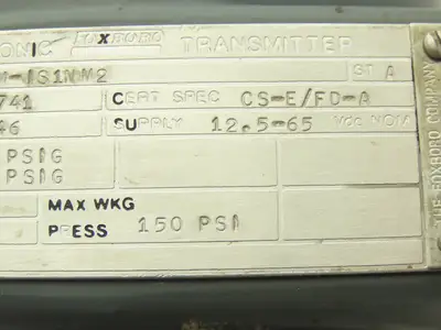 Foxboro 821GM-IS1NM2 Pressure Transmitter 1/2"NPT 12.5-65vdc
