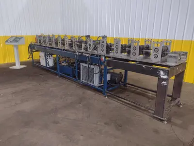 12 STAND X 10" KNUDSON MODEL #KS-2468 STUD & TRACK FRAMING ROLLFORMER, WITH AMS CONTROLS: STOCK #18942