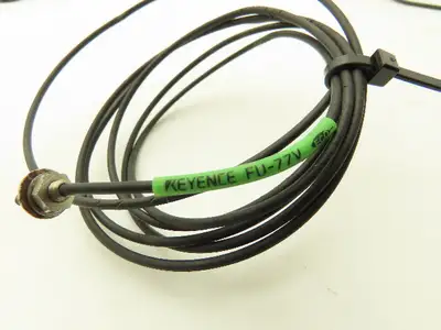 Keyence FU-77Y FU-77TZ Optical Fiber Cables Lot of 9