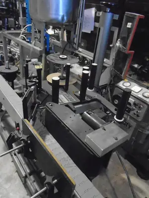 Used Label-Aire Bottle Wrap Labeler Model 2115CD