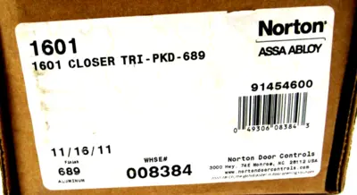 NEW NORTON 1601 DOOR CLOSER TRI-PKD-689