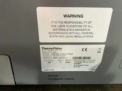 Used THERMO FISHER SCIENTIFIC RVT4104230 Lab Chillers Ohio US | HGR 24 #1280248