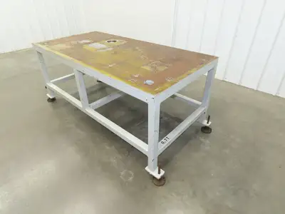 5/8" Steel Top Machine Base Welding Table Work Bench 65x31" Top 28-31" H