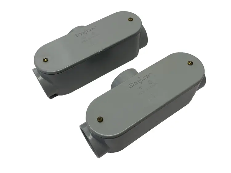 Used SCEPTER PVC CONDUIT BODY T-STYLE REMOVABLE COVER 1-1/2" LOT OF 2 Electrical Fittings Michigan US | Maverick Industrial Sales #1092782