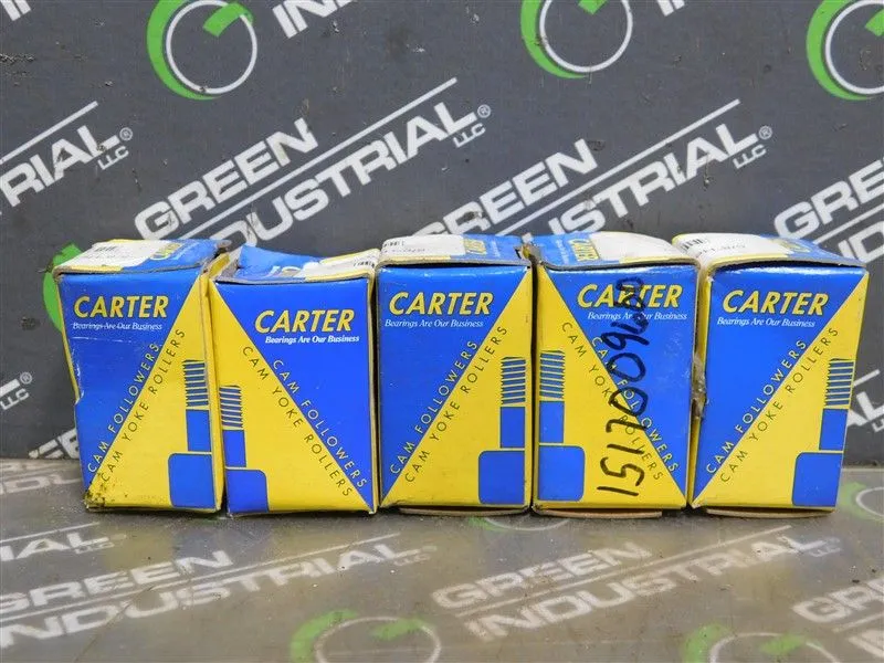 Lot of 5 Carter CNBH-20-S 5/8" Heavy Duty Slotted Sealed Cam Follower Bearing New NIB