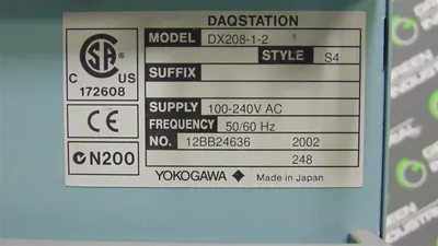 USED YOKOGAWA DX208-1-2