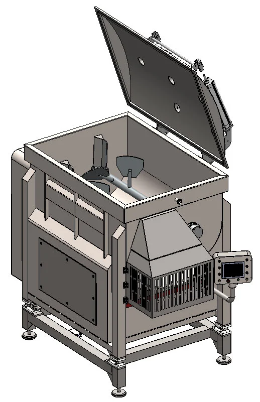 Roser Model MP1000 - 1000L Paddle Mixer with Front Discharge