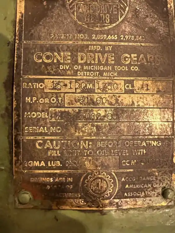 Used CONE DRIVE GEAR H-8000-BJ Wire Rod Reducing Mills Ohio US | D & H Machinery, Inc. #493399