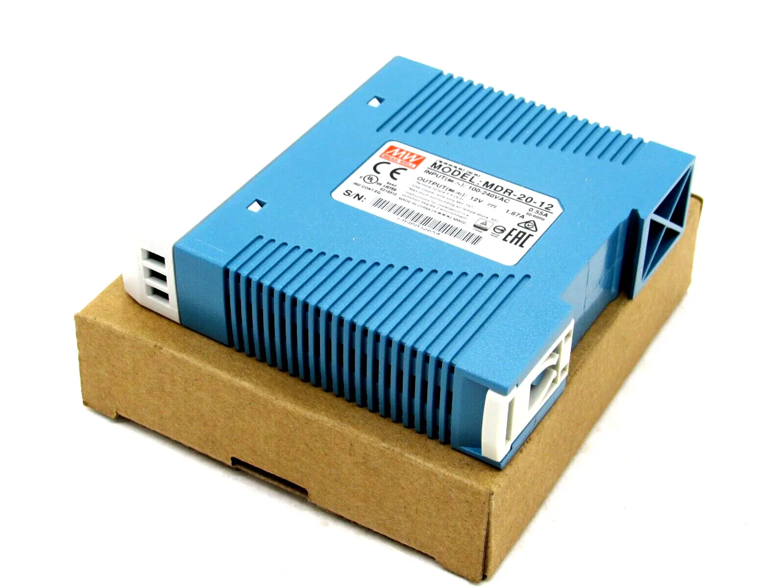 NEW MEAN WELL MDR-20-12 POWER SUPPLY MDR2012