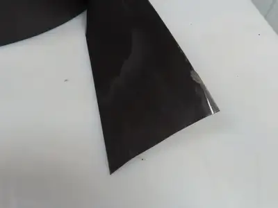 12140 Flexible Magnetic Strip Tape Adhesive Back 12 Mil x  4"x 1300' Roll Black