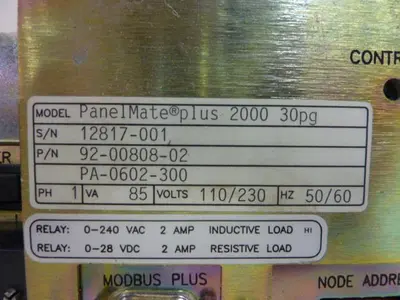 Used MODICON MM-PMA2-300 Power Supplies Michigan US | Ideal Machinery #602596