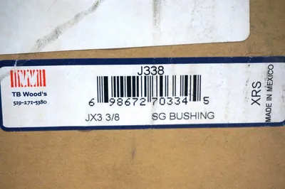 NEW TB WOODS JX3-3/8 SG BUSHING J338