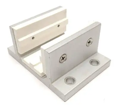 6825 | 80/20  3-Slot Double Flange Short Standard Linear Bearing, Aluminum, 15 Ser. - Used