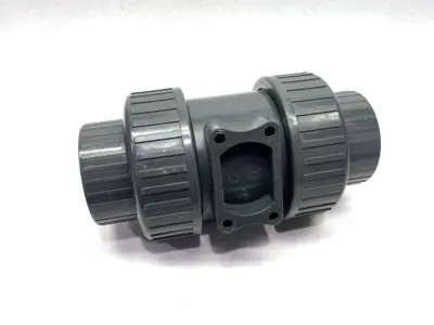 Double Union 3" UPVC Ball Valve, Slip Sockets - New Other