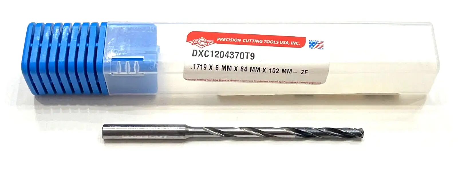 PCT 4.37mm Solid Carbide Drill 12xD TiAICN Coating 140° Thru 2 Flute