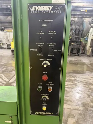 SYNERGY MODEL 1.5 SEMI-AUTO STRETCH PALLET WRAPPER  WITH WEIGHT-TRONIX SCALE: YOBRO #24715