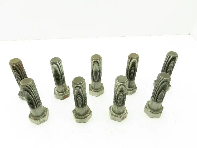 1-1/4-7 x 4-1/2" Grade 8 Hex Head Cap Screw Bolt Coarse Black Oxide  Lot of 9