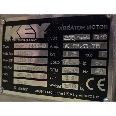 Used KEY TECHNOLOGIES SH01 Rectangular Screeners West Virginia US | JM Industrial #1455974