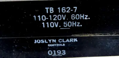 NEW JOSLYN CLARK CONTROLS TB162-7 COIL TB1627