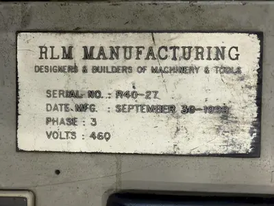 40 TON RLM MODEL #R40 4-POST CUTOFF PRESS & SERVO DIE ACCELERATOR: YOBRO #23887