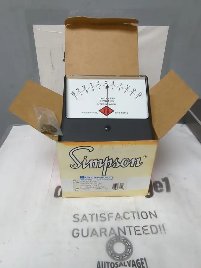 New | in-Stock SIMPSON SI/1329/+-10VDC Voltmeters Ohio US | Surplus Asset Holdings #1247146