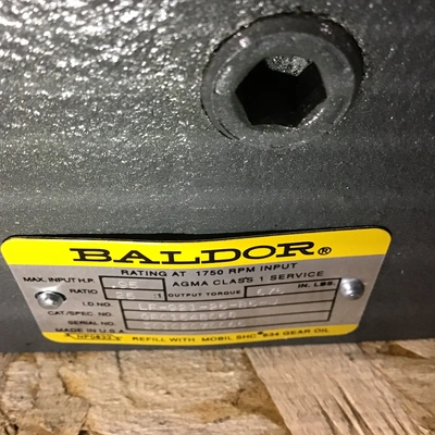 Baldor LF921-25-B5-J Gearmotor Speed Reducer 25:1 Ratio 1750 RPM Nema 56C Right Shaft