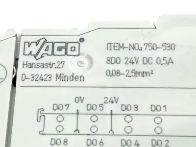 Used WAGO Digital Output Module, 8-Channel, 24VDC 0.5A PLC Input & Output Michigan US | Maverick Industrial Sales #1496085