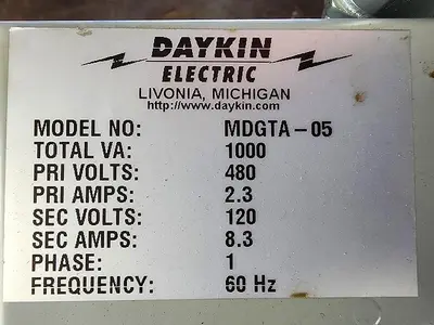 USED DAYKIN ELECTRIC MDGTA-05