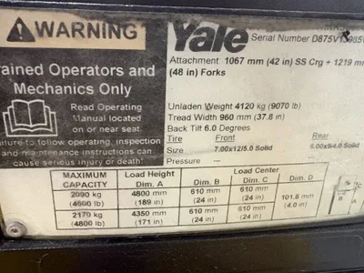 Used 2021 YALE GDP050VX Internal Combustion Forklifts: Pneumatic Tire Texas US | 4K Lift Co #1503936