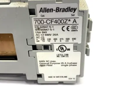 USED ALLEN-BRADLEY 700-CF400ZJ SER. A