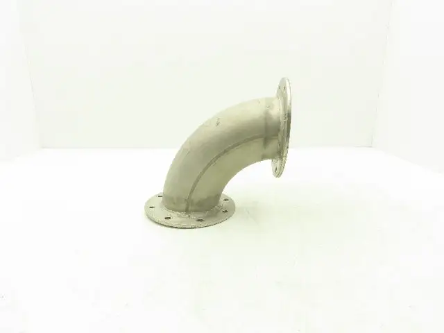90° Elbow Pipe Fitting 4" Flanged Aluminum 8-Bolt