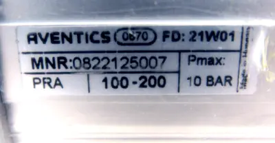 NEW AVENTICS 0822125007 PNEUMATIC CYLINDER