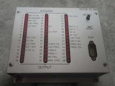 Piller 48.2.196 Motor PC 500 Rack Module Used