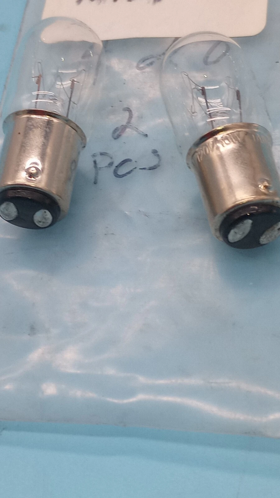 LOT OF 2 Tubular BULBS 120V, 10 WATTS 428