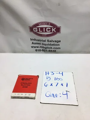 Precision Brand Stainless Slotted Shim Size D 5″x5″ Slot 1-5/8″ Gauge .005