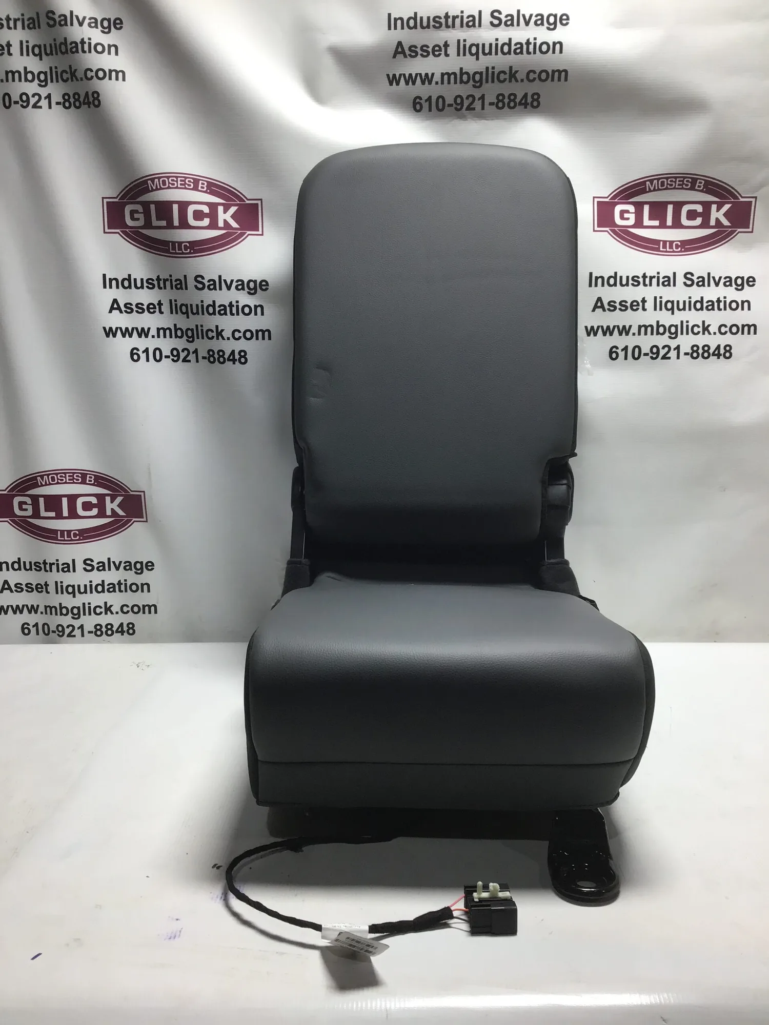 Dodge Front Center Jump Seat Console Black Grey Cloth