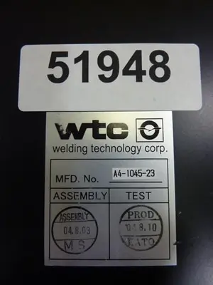 Used WELDING TECHNOLOGY CORP TB98-P01A Robot Parts Michigan US | Ideal Machinery #1309687