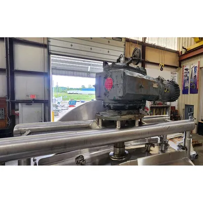 Used APV Crepaco Stainless Steel Jacketed Sweep Scraper Mix Tank - 400 Gallon
