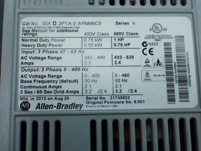 NEW ALLENBRADLEY 20AD2P1A0AYNNNC0