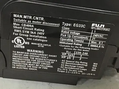 USED FUJI ELECTRIC EG33C EB3AEC-030B