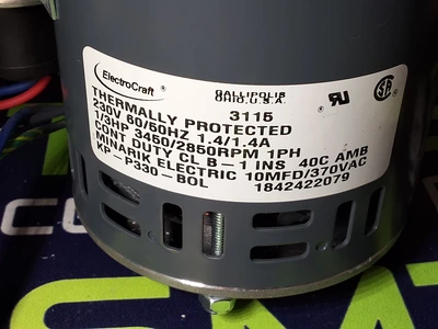 ELECTROCRAFT KP-P330-BOL BLOWER MOTOR WITH BLOWER WHEEL FAN