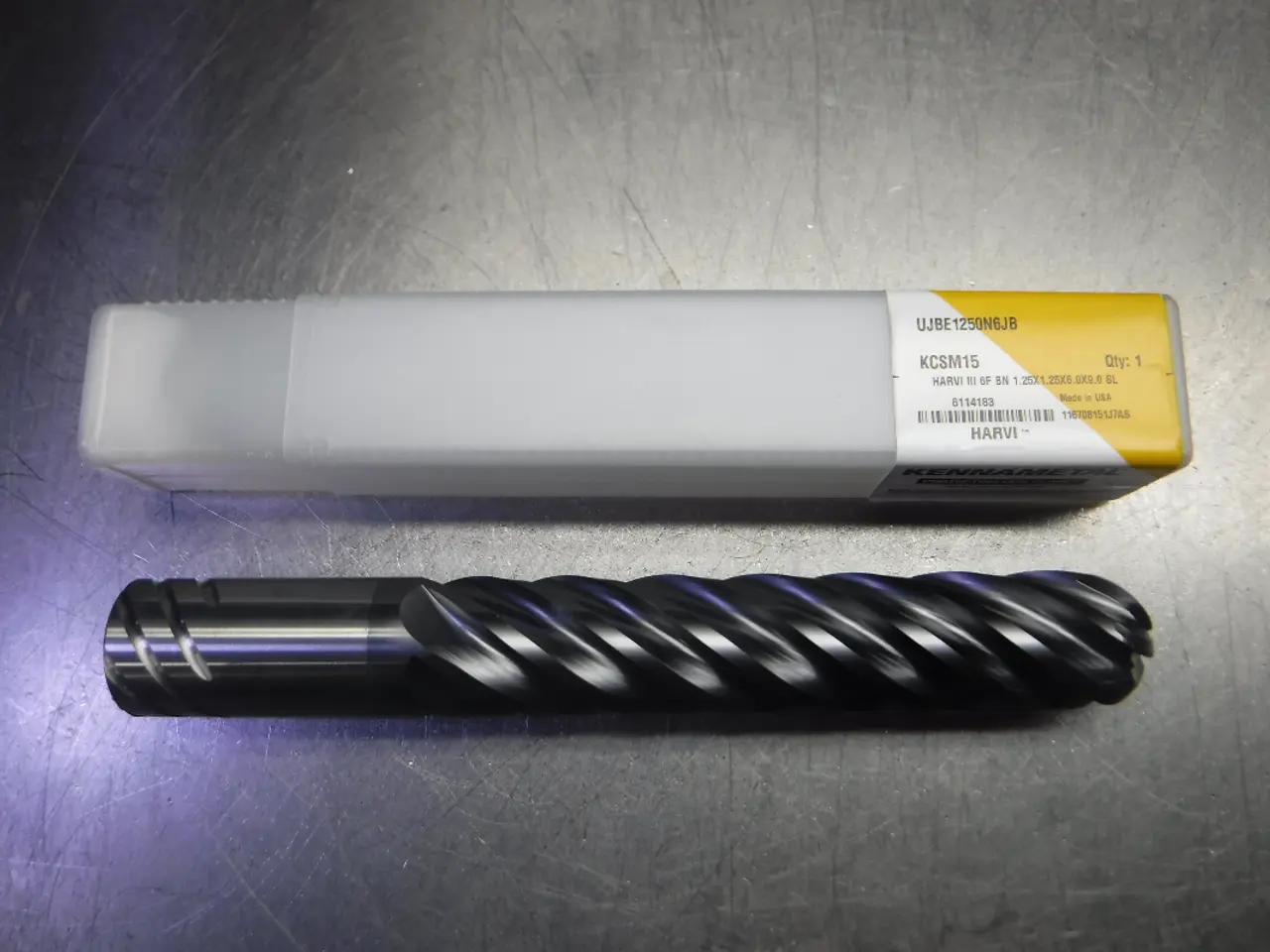 Kennametal 1.250" 6 Flute Carbide Ballnose Endmill UJBE1250N6JB KCSM15 (LOC1522)