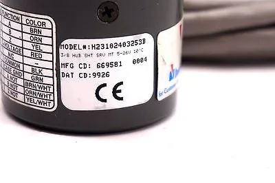USE DYNAPAR DANAHER CONTROLS H23102403253B ENCODER 3/8 HUB SHT SRV MT 5-26V 10'C