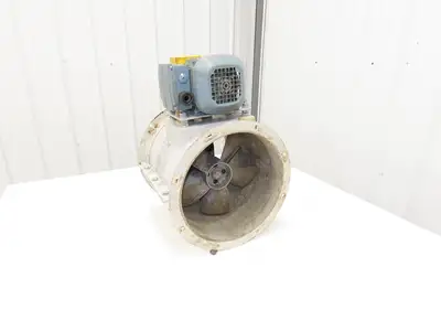 Fulta Electric DBRO3M236 Tube Axial Blower Duct Fan 12" 1000 CFM 0.5kw 220V 3PH