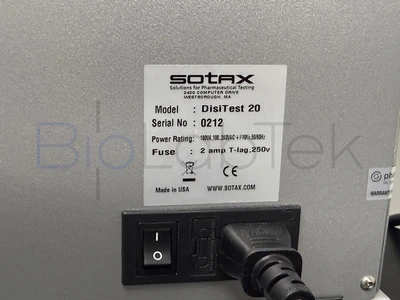 Used Sotax DisiTest 20 Dissolution Testing Missouri US | BioLabTek #1547106
