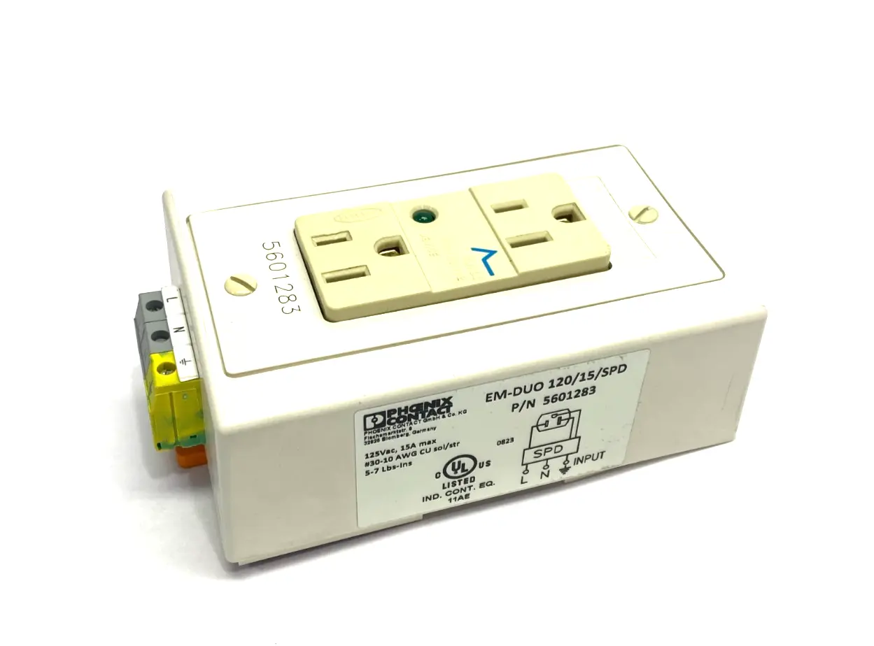 USED PHOENIX CONTACT RAIL-MOUNTED UTILITY OUTLET