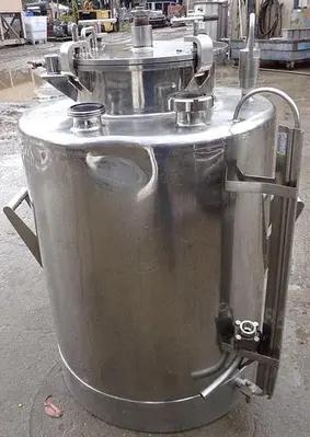 Tank, 50 Gallon, 316 Stainless Steel, 23" x 27", FT/FB, Less drive, #S742872