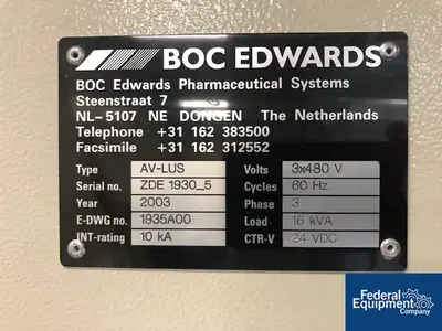 USED BOC Edwards 300 Sq Ft BOC Edwards Freeze Dryer, Model Lyomax 28