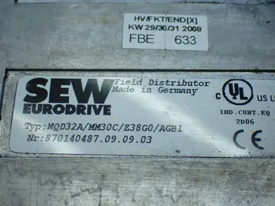 USED SEW EURODRIVE MQD32A/MM30C/Z38G0/AGB1